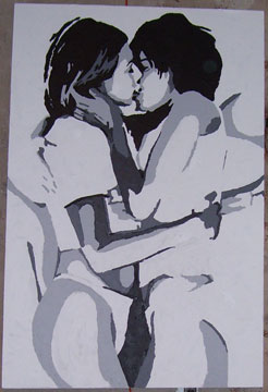 Painting of Kiss