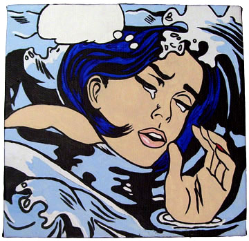 Painting of Woman Drowning