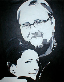 Painting of Shawn and Soozie